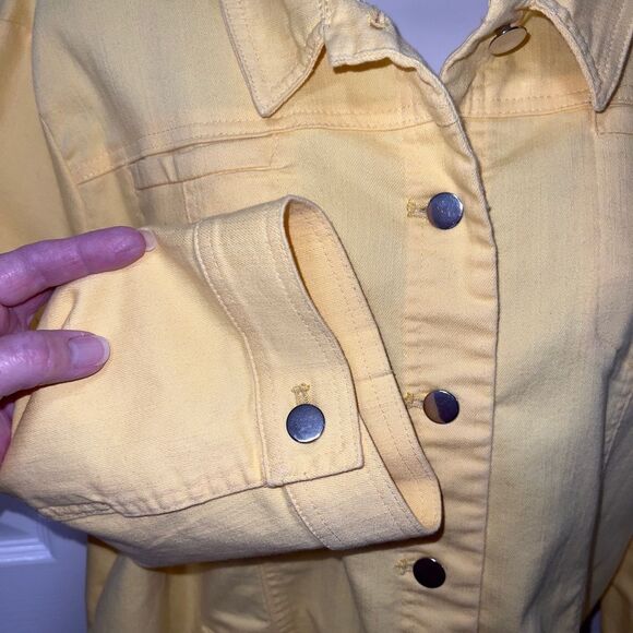 Yellow Jean Jacket by N Touch, size 1X - Picture 11 of 12